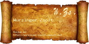 Wurzinger Zsolt névjegykártya